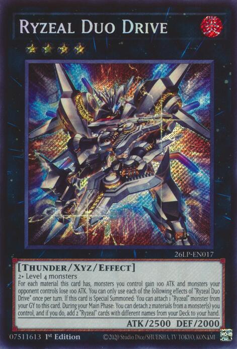 Ryzeal Duo Drive (Secret Rare), Limited Pack World Championship 2026 card number 26LP-EN017