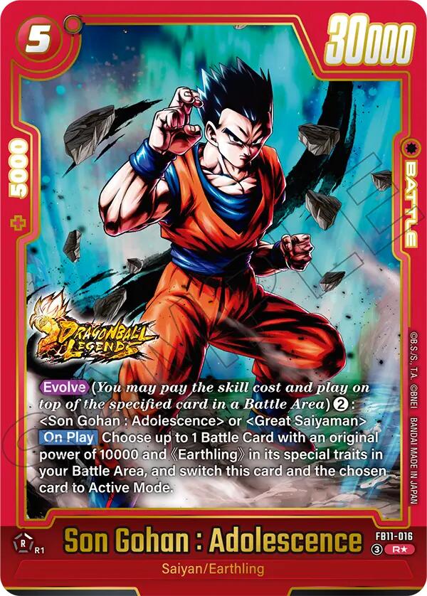 Son Gohan : Adolescence - FB11-016 (Alternate Art)