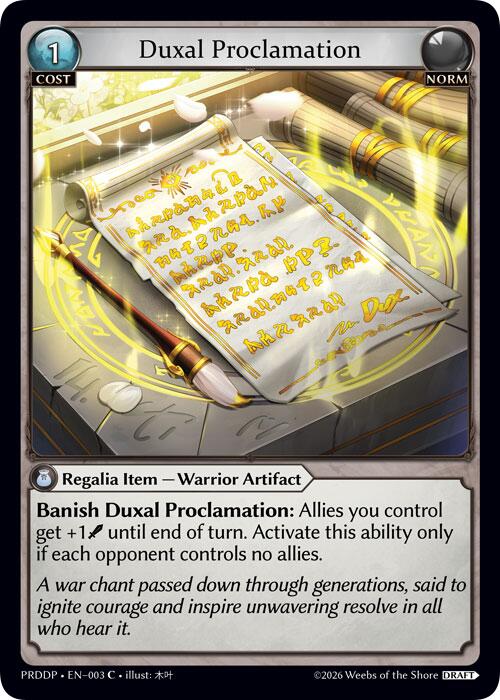 Duxal Proclamation