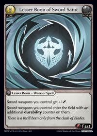 Lesser Boon of Sword Saint