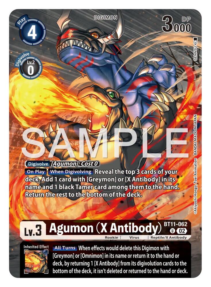 Agumon (X Antibody) (Tamer's Selection Box Ver. X Antibody), Digimon Promotion Cards card number BT11-062 U