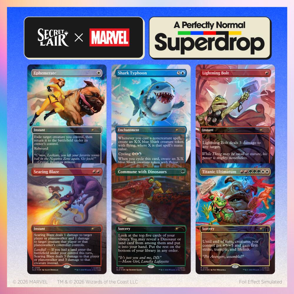 Secret Lair Drop: Secret Lair x Marvel: Earth's Mightiest Pets - Traditional Foil Edition