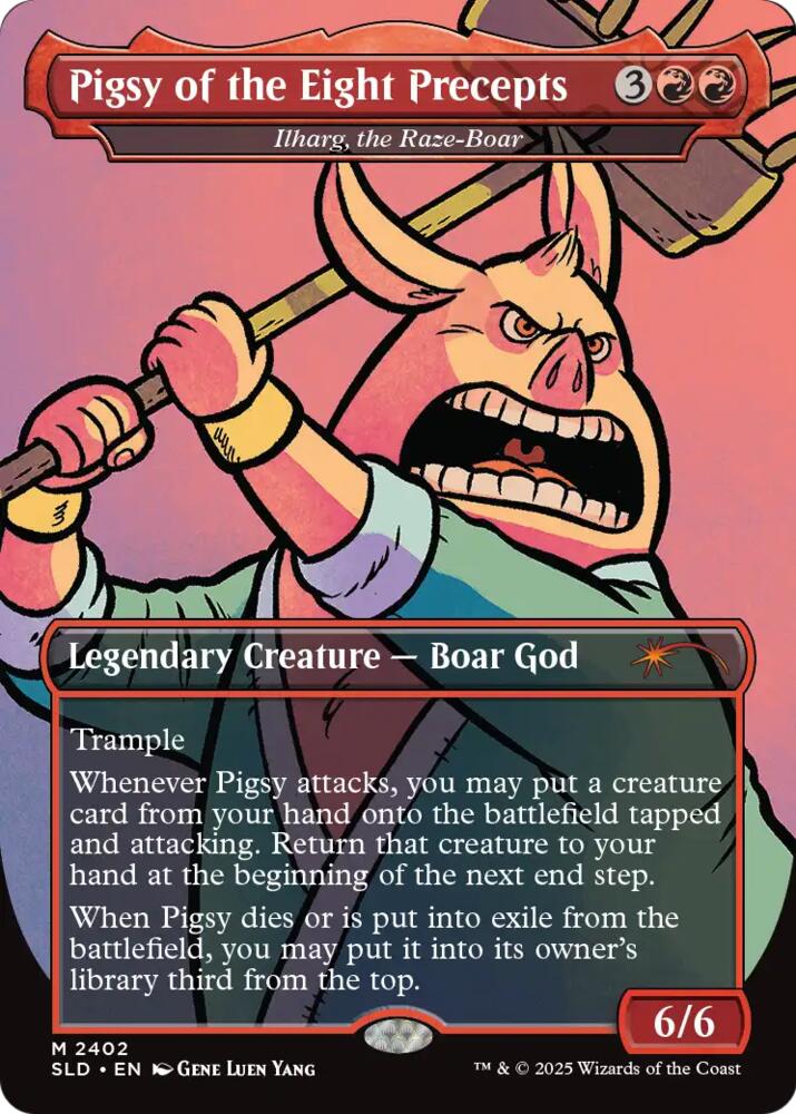Pigsy of the Eight Precepts - Ilharg, the Raze-Boar, Secret Lair Drop Series card number 2402