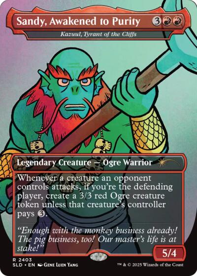Kazuul, Tyrant of the Cliffs (Secret Lair) from SLD #2403, Magic: The Gathering card