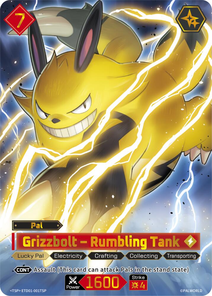 Grizzbolt - Rumbling Tank (TD01: Dawn of Palpagos Red•Blue) — Palworld card