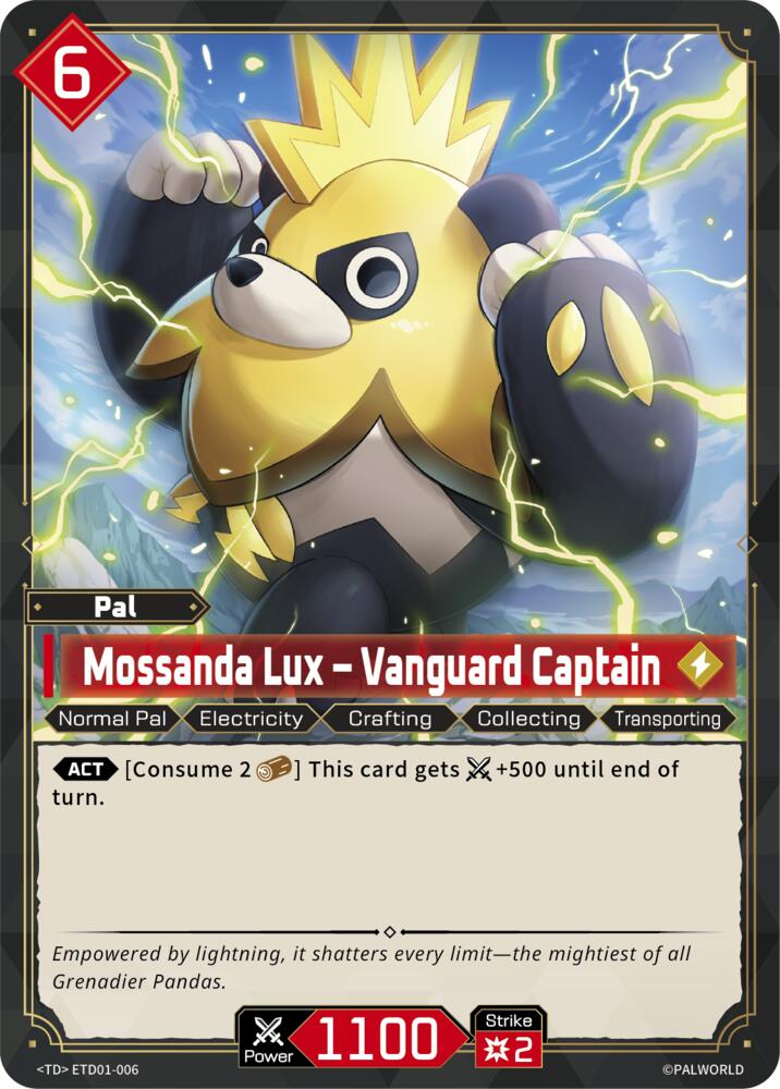 Mossanda Lux - Vanguard Captain (TD01: Dawn of Palpagos Red•Blue) — Palworld card