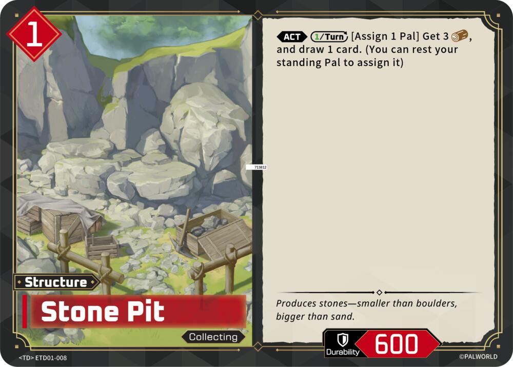 Stone Pit (TD01: Dawn of Palpagos Red•Blue) — Palworld card