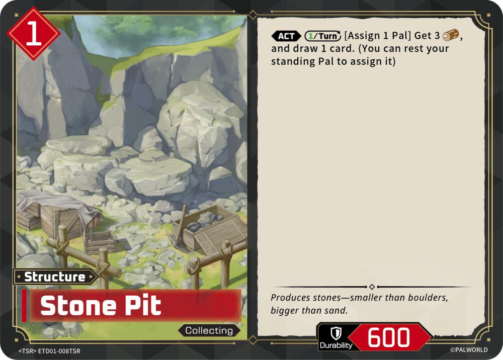 Stone Pit (TD01: Dawn of Palpagos Red•Blue) — Palworld card