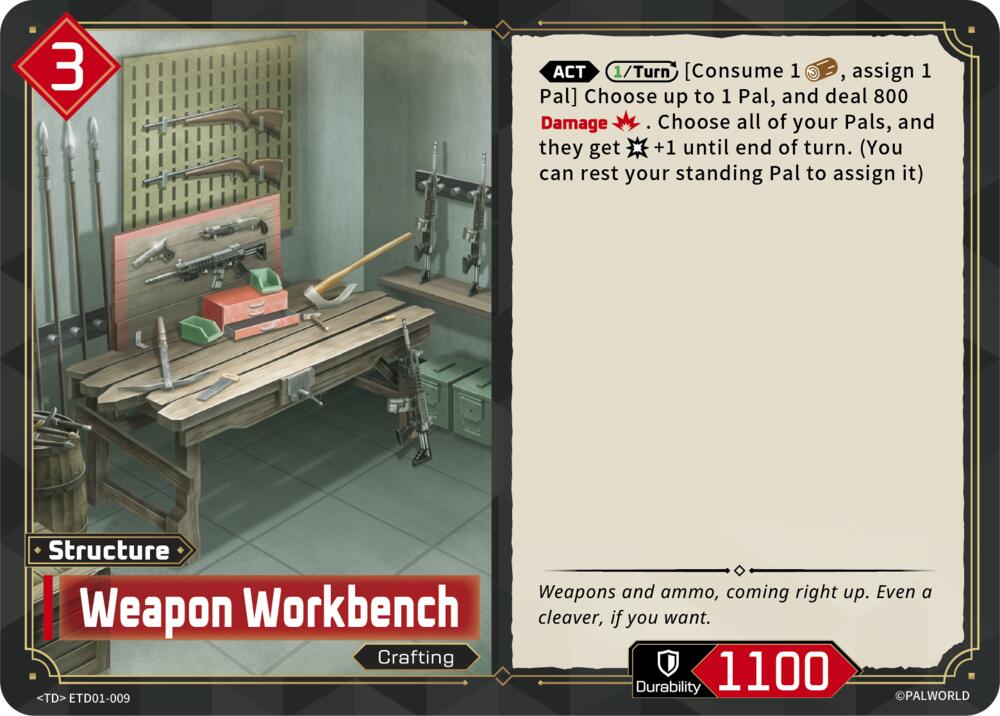Weapon Workbench (TD01: Dawn of Palpagos Red•Blue) — Palworld card