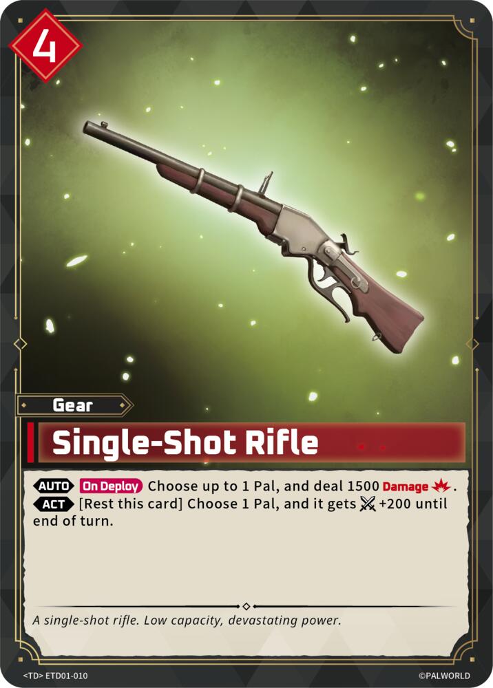 Single-Shot Rifle (TD01: Dawn of Palpagos Red•Blue) — Palworld card