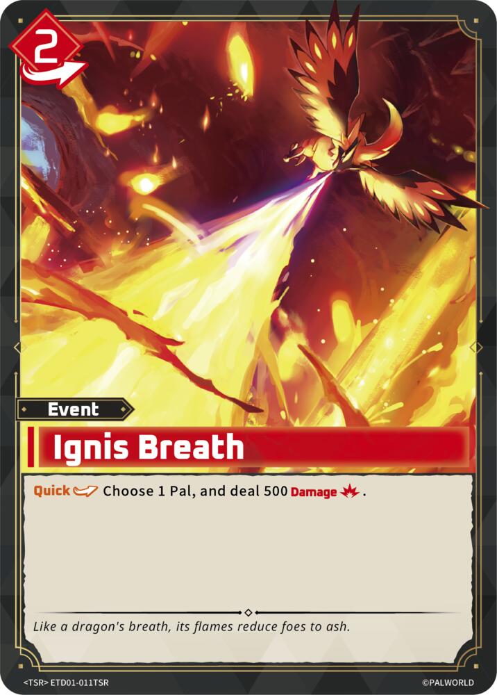 Ignis Breath (TD01: Dawn of Palpagos Red•Blue) — Palworld card