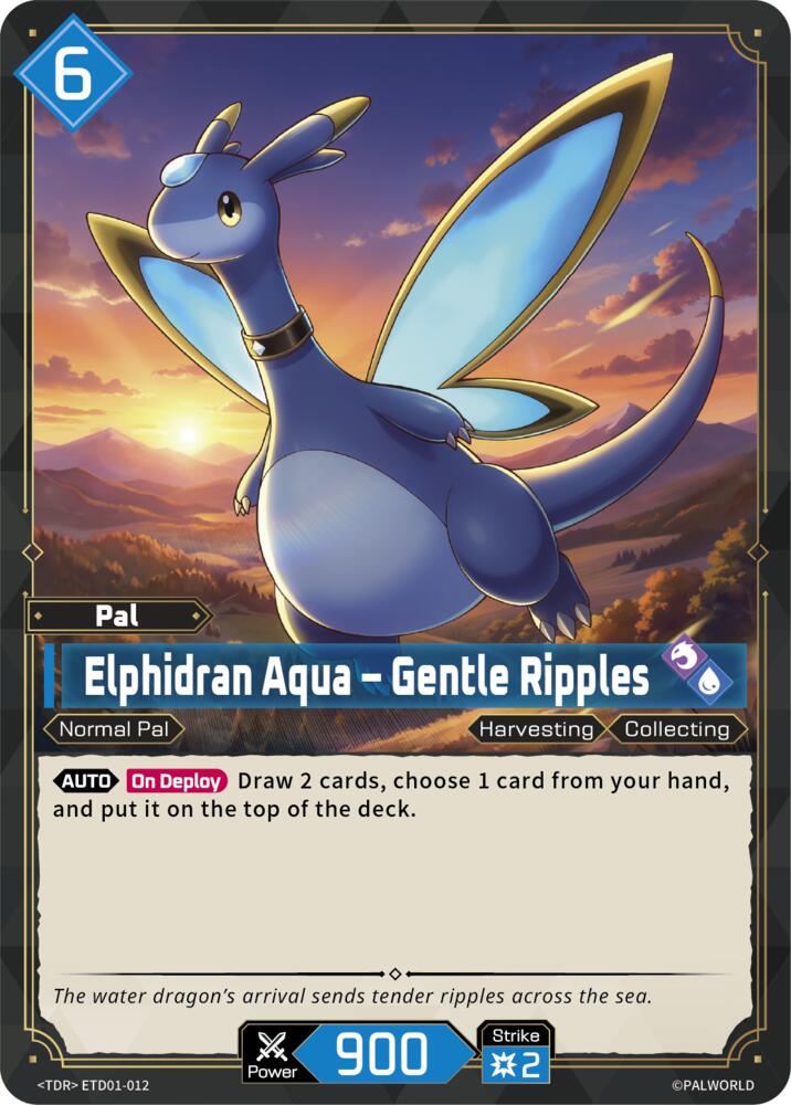 Elphidran Aqua - Gentle Ripples (TD01: Dawn of Palpagos Red•Blue) — Palworld card