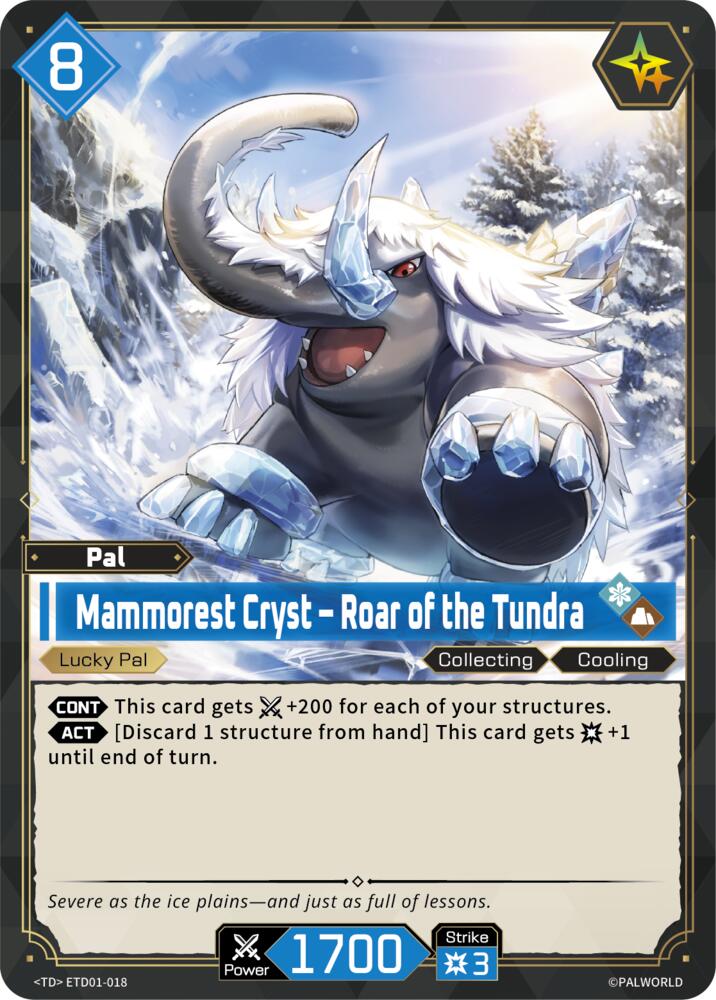 Mammorest Cryst - Roar of the Tundra (TD01: Dawn of Palpagos Red•Blue) — Palworld card