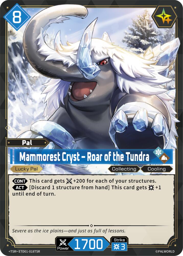 Mammorest Cryst - Roar of the Tundra (TD01: Dawn of Palpagos Red•Blue) — Palworld card