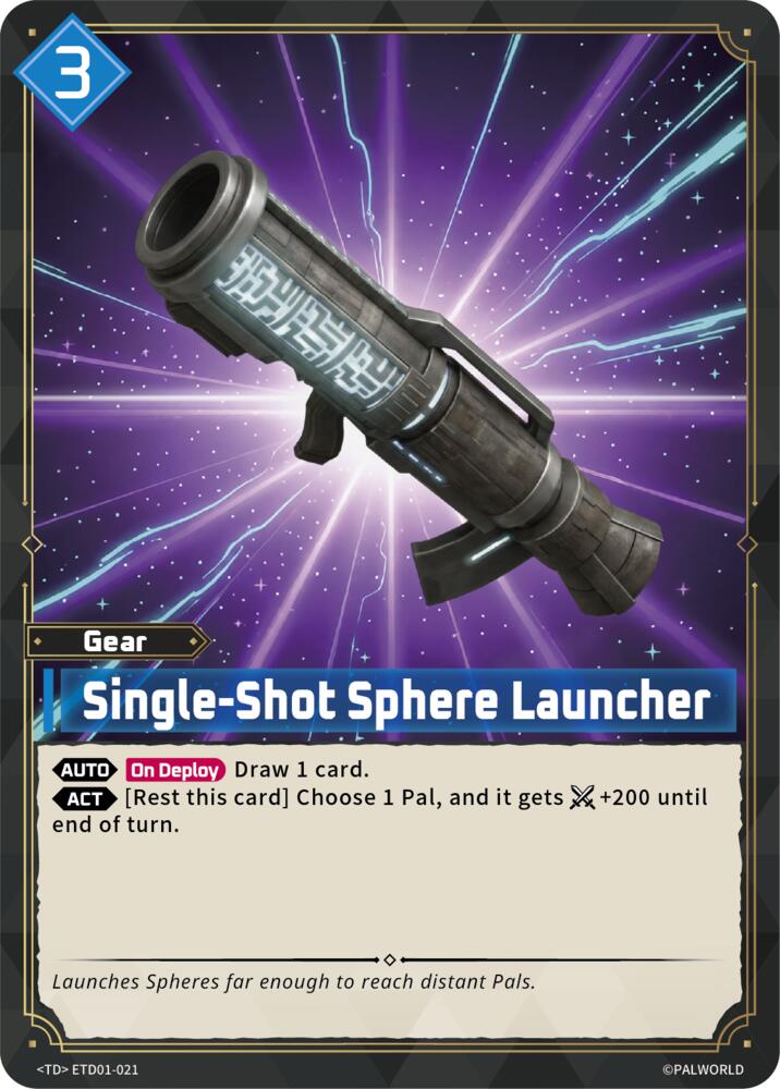 Single-Shot Sphere Launcher (TD01: Dawn of Palpagos Red•Blue) — Palworld card