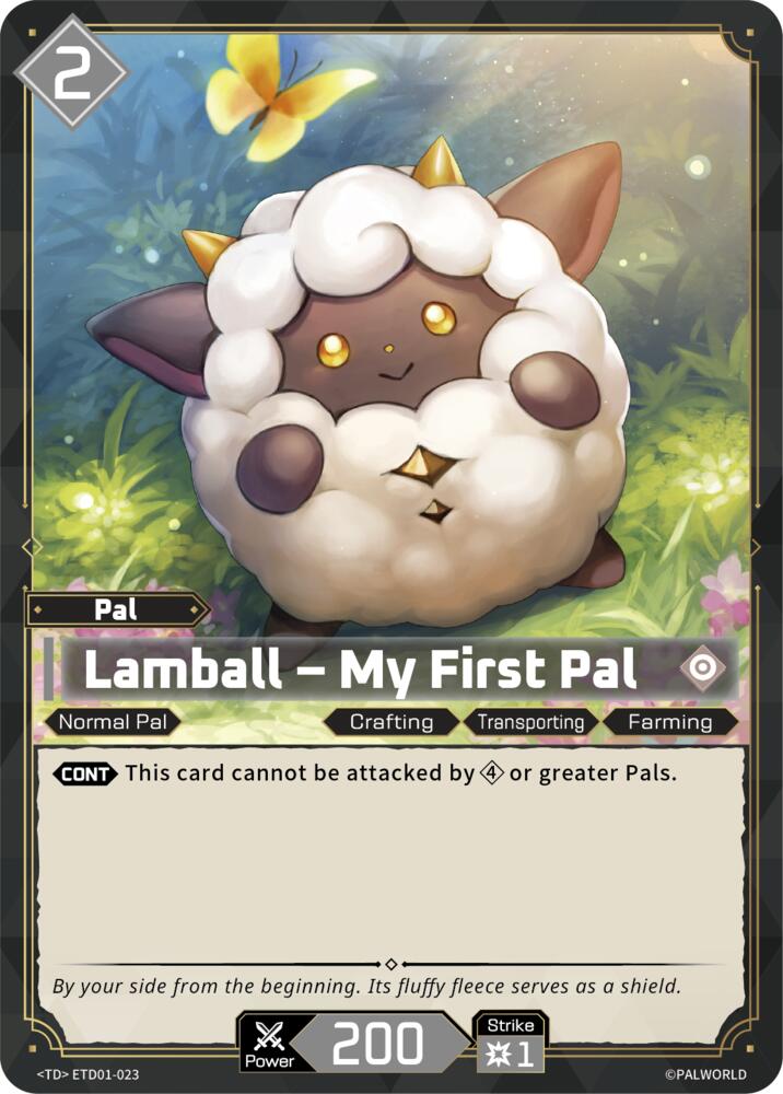 Lamball - My First Pal (TD01: Dawn of Palpagos Red•Blue) — Palworld card