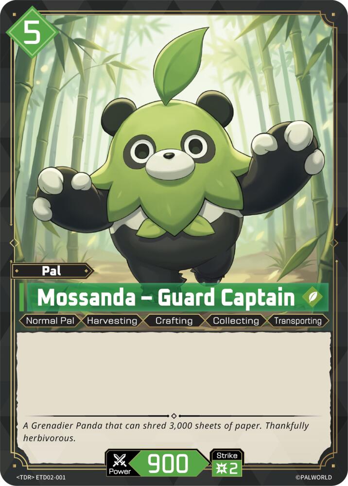 Mossanda - Guard Captain (TD02: Dawn of Palpagos Green•Purple) — Palworld card