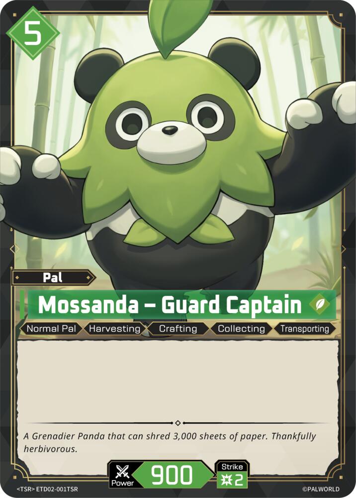 Mossanda - Guard Captain (TD02: Dawn of Palpagos Green•Purple) — Palworld card
