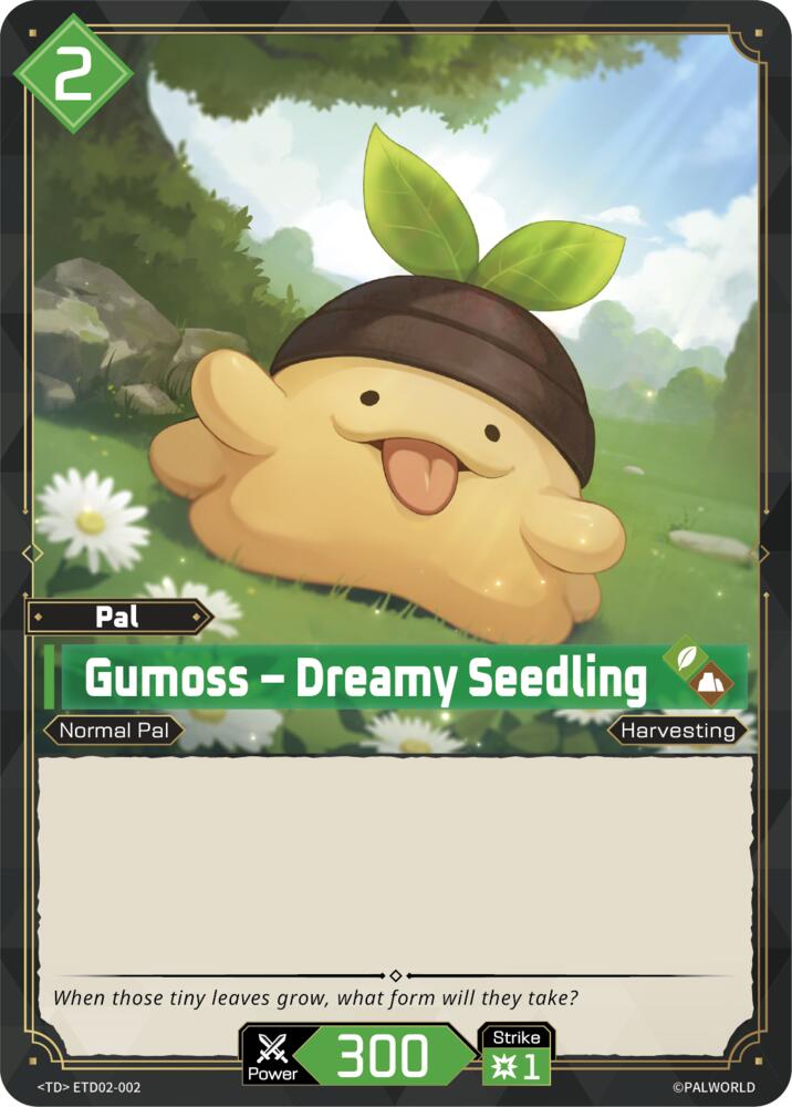 Gumoss - Dreamy Seedling (TD02: Dawn of Palpagos Green•Purple) — Palworld card