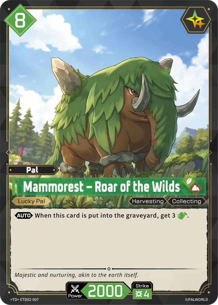 Mammorest - Roar of the Wilds (TD02: Dawn of Palpagos Green•Purple) — Palworld card