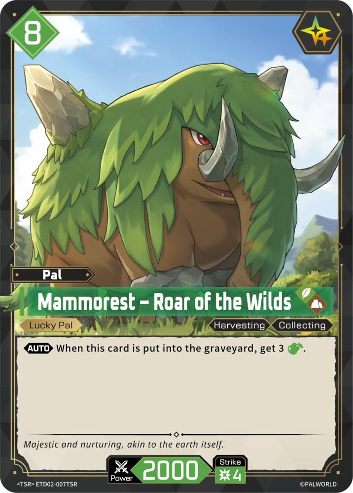 Mammorest - Roar of the Wilds (TD02: Dawn of Palpagos Green•Purple) — Palworld card