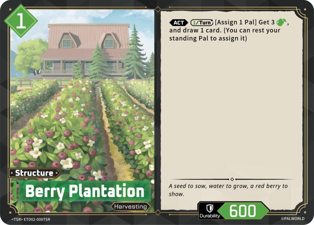 Berry Plantation (TD02: Dawn of Palpagos Green•Purple) — Palworld card
