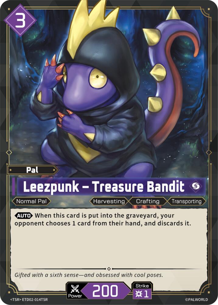 Leezpunk - Treasure Bandit (TD02: Dawn of Palpagos Green•Purple) — Palworld card