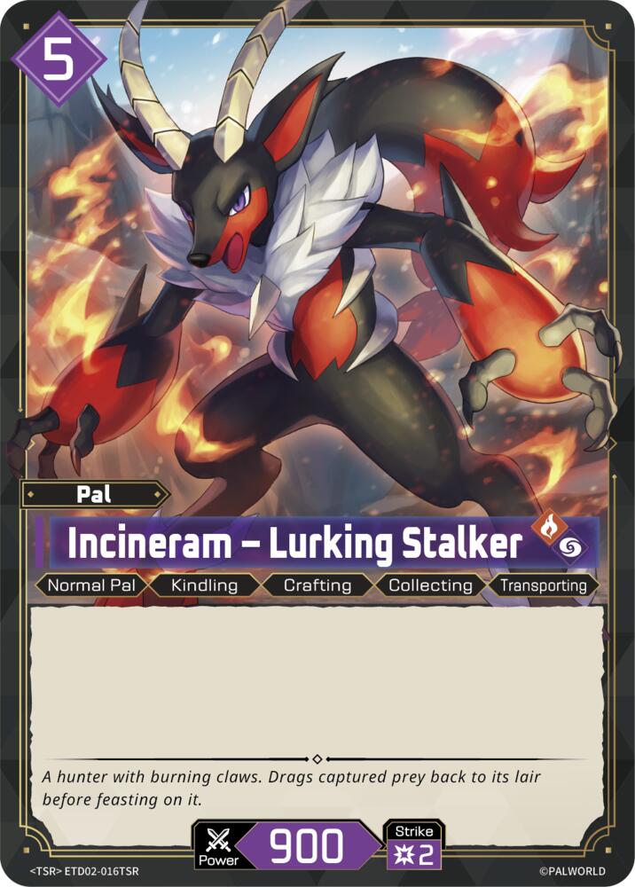 Incineram - Lurking Stalker (TD02: Dawn of Palpagos Green•Purple) — Palworld card