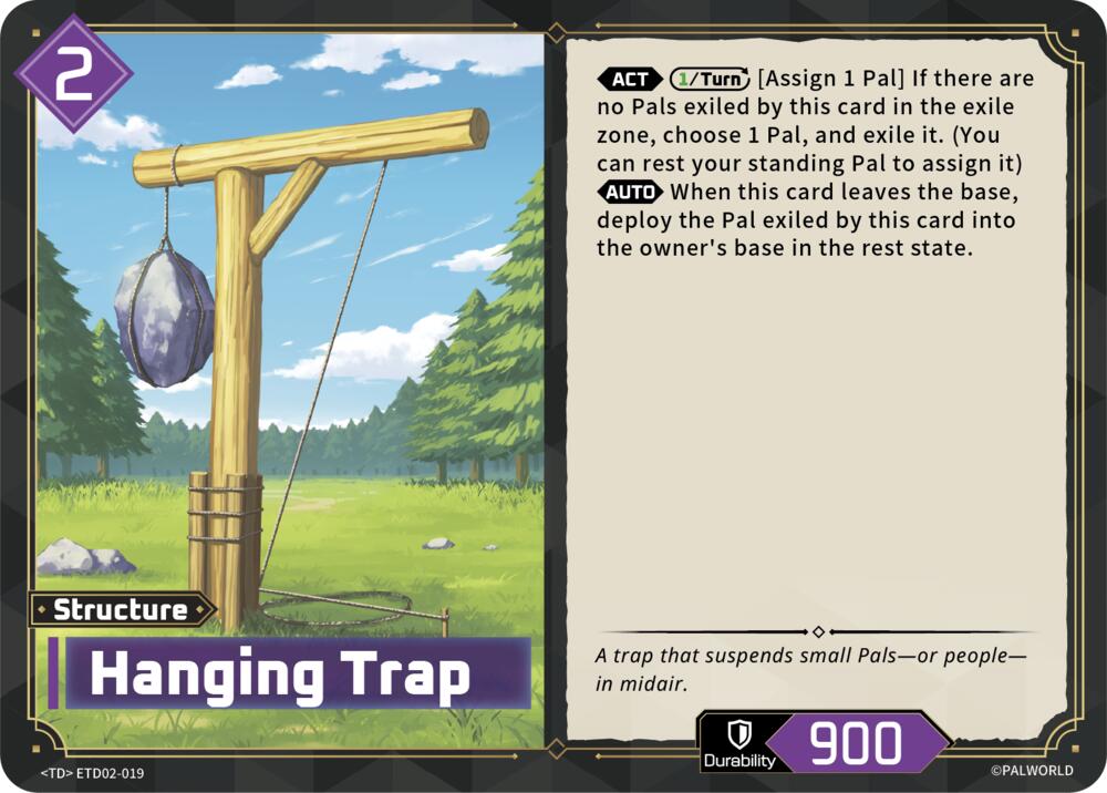 Hanging Trap (TD02: Dawn of Palpagos Green•Purple) — Palworld card