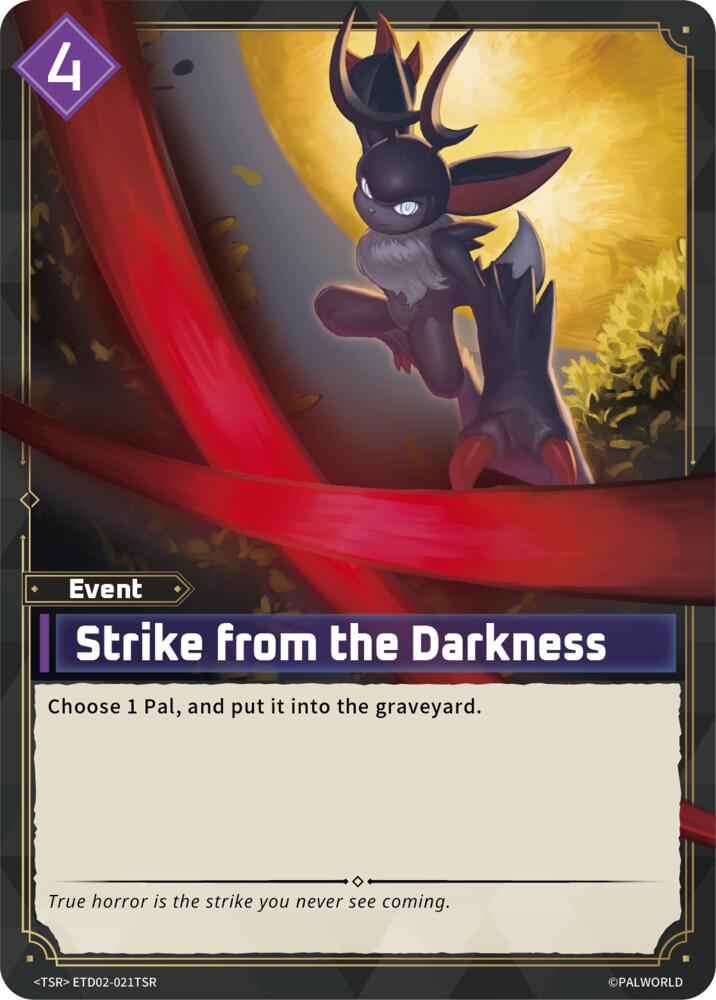 Strike from the Darkness (TD02: Dawn of Palpagos Green•Purple) — Palworld card
