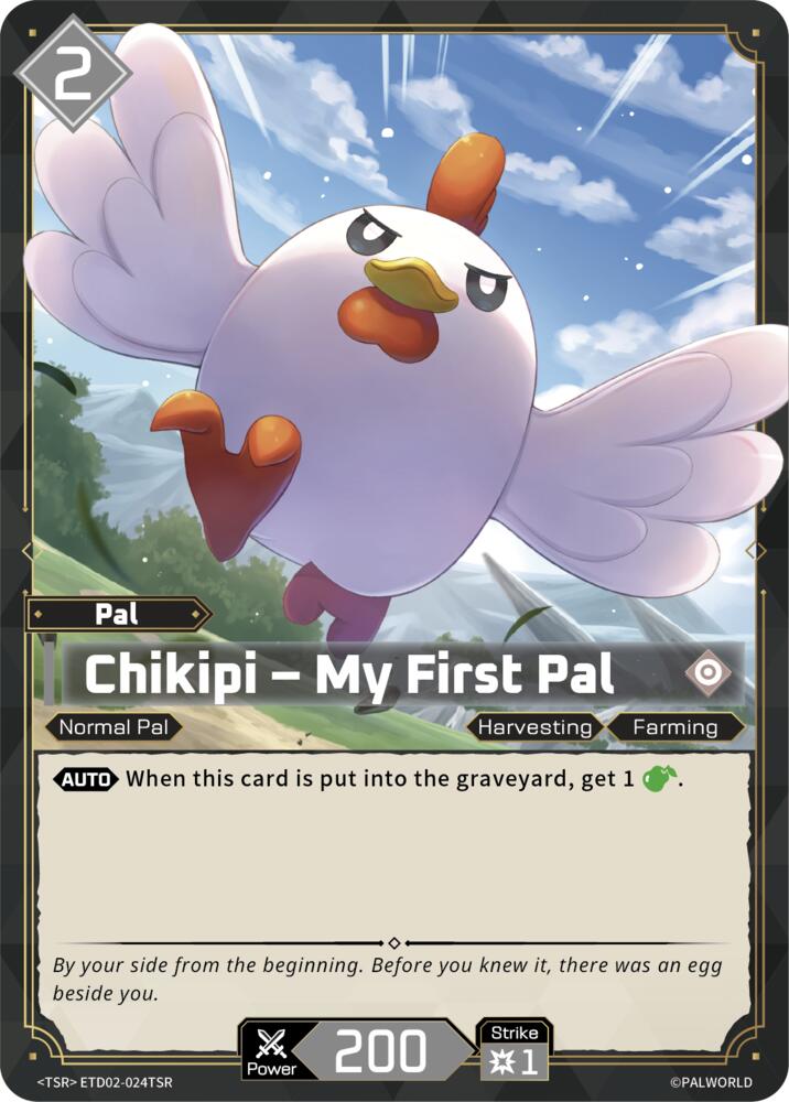 Chikipi - My First Pal (TD02: Dawn of Palpagos Green•Purple) — Palworld card