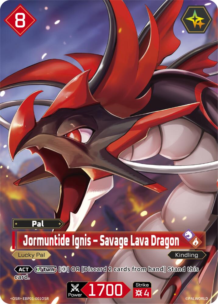 Jormuntide Ignis - Savage Lava Dragon (BP01: Dawn of Palpagos) — Palworld card