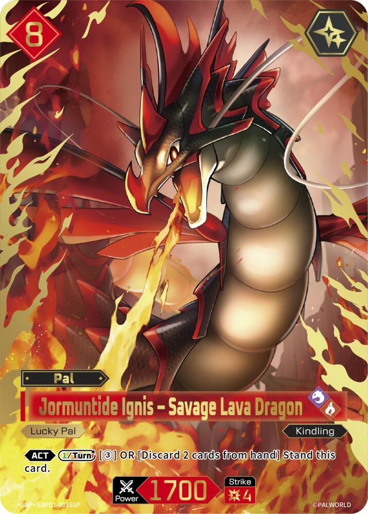 Jormuntide Ignis - Savage Lava Dragon (BP01: Dawn of Palpagos) — Palworld card