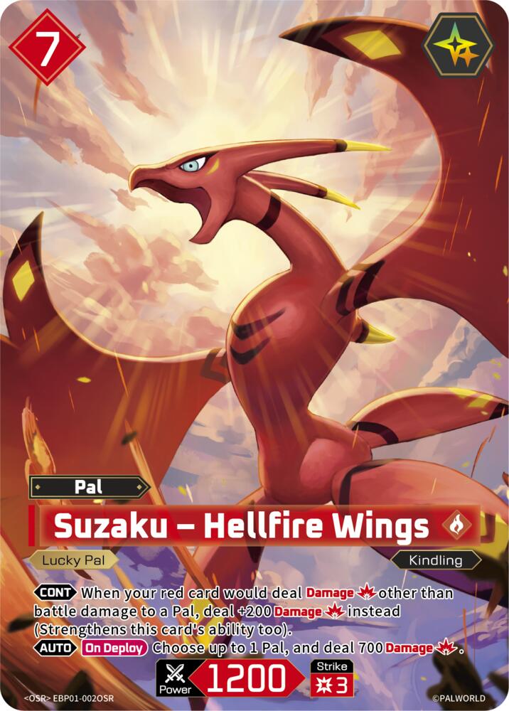 Suzaku - Hellfire Wings (BP01: Dawn of Palpagos) — Palworld card