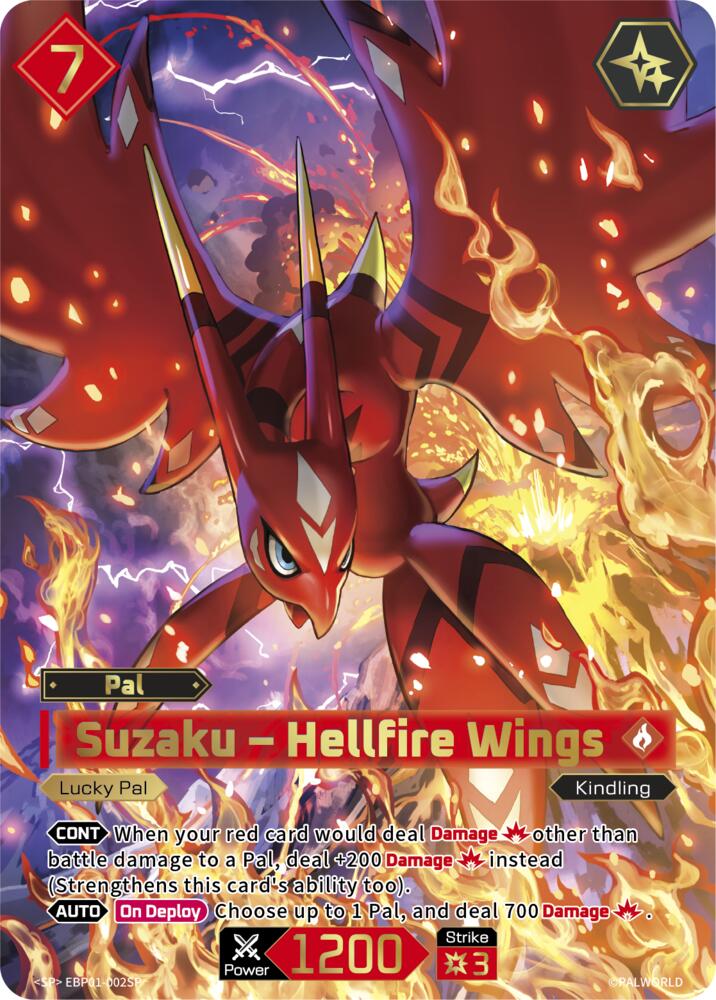 Suzaku - Hellfire Wings (BP01: Dawn of Palpagos) — Palworld card