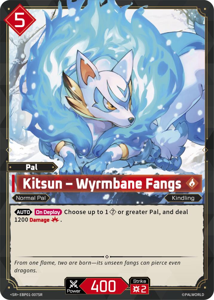 Kitsun - Wyrmbane Fangs (BP01: Dawn of Palpagos) — Palworld card