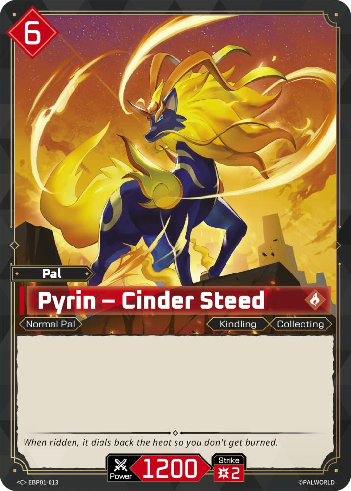 Pyrin - Cinder Steed (BP01: Dawn of Palpagos) — Palworld card
