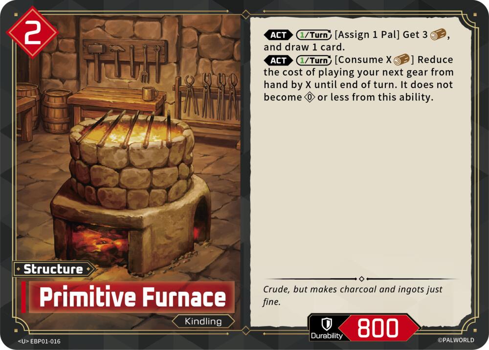 Primitive Furnace (BP01: Dawn of Palpagos) — Palworld card