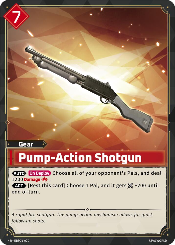 Pump-Action Shotgun (BP01: Dawn of Palpagos) — Palworld card