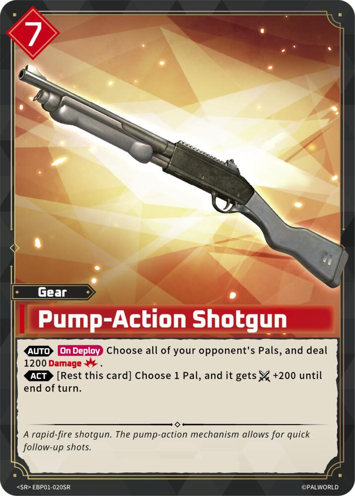 Pump-Action Shotgun (BP01: Dawn of Palpagos) — Palworld card