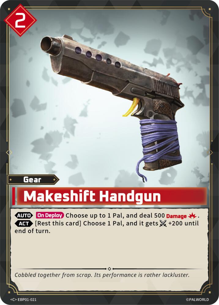 Makeshift Handgun (BP01: Dawn of Palpagos) — Palworld card