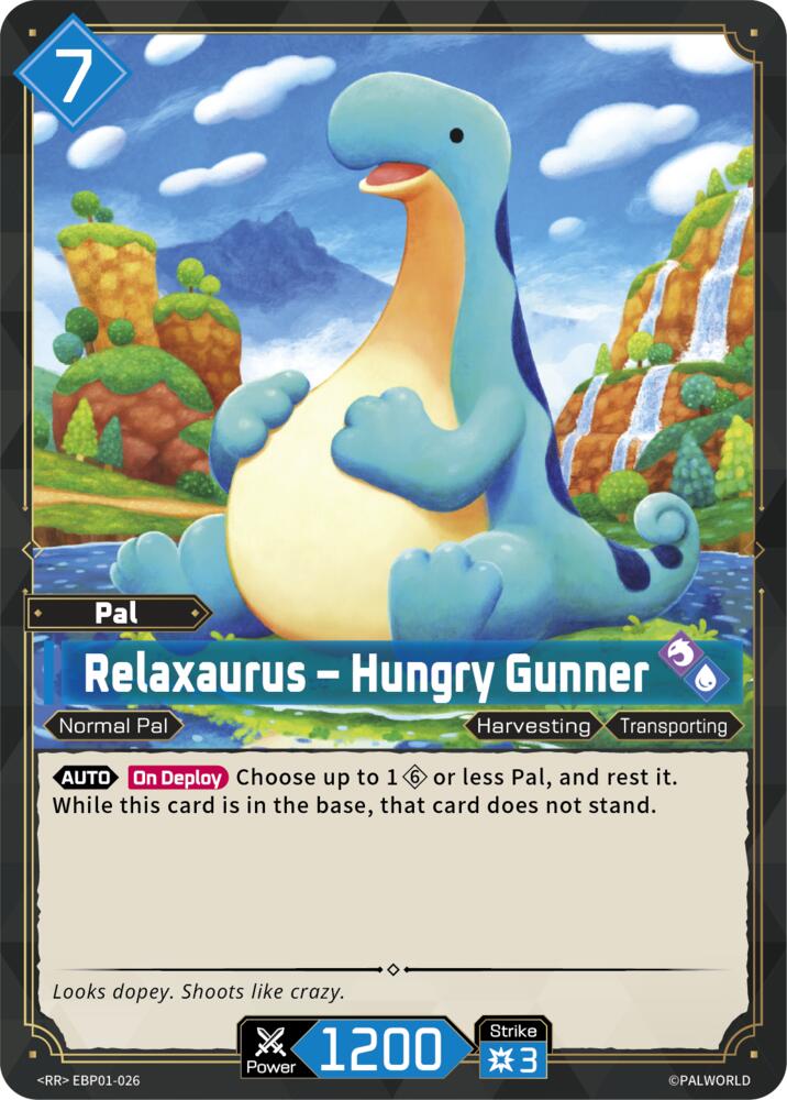 Relaxaurus - Hungry Gunner (BP01: Dawn of Palpagos) — Palworld card
