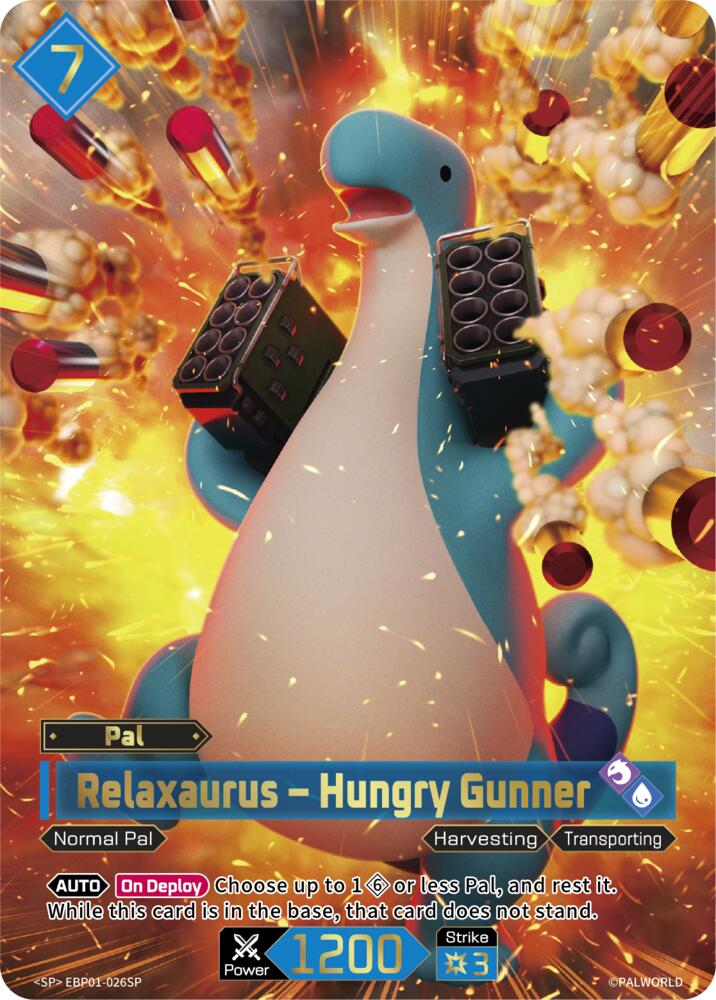 Relaxaurus - Hungry Gunner (BP01: Dawn of Palpagos) — Palworld card
