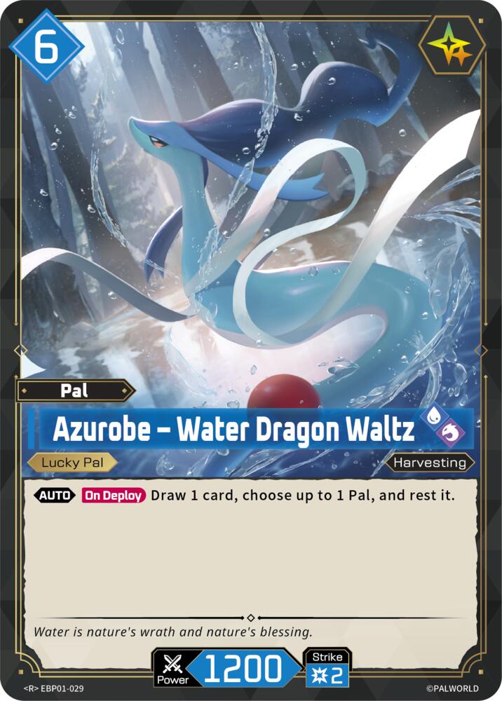 Azurobe - Water Dragon Waltz (BP01: Dawn of Palpagos) — Palworld card