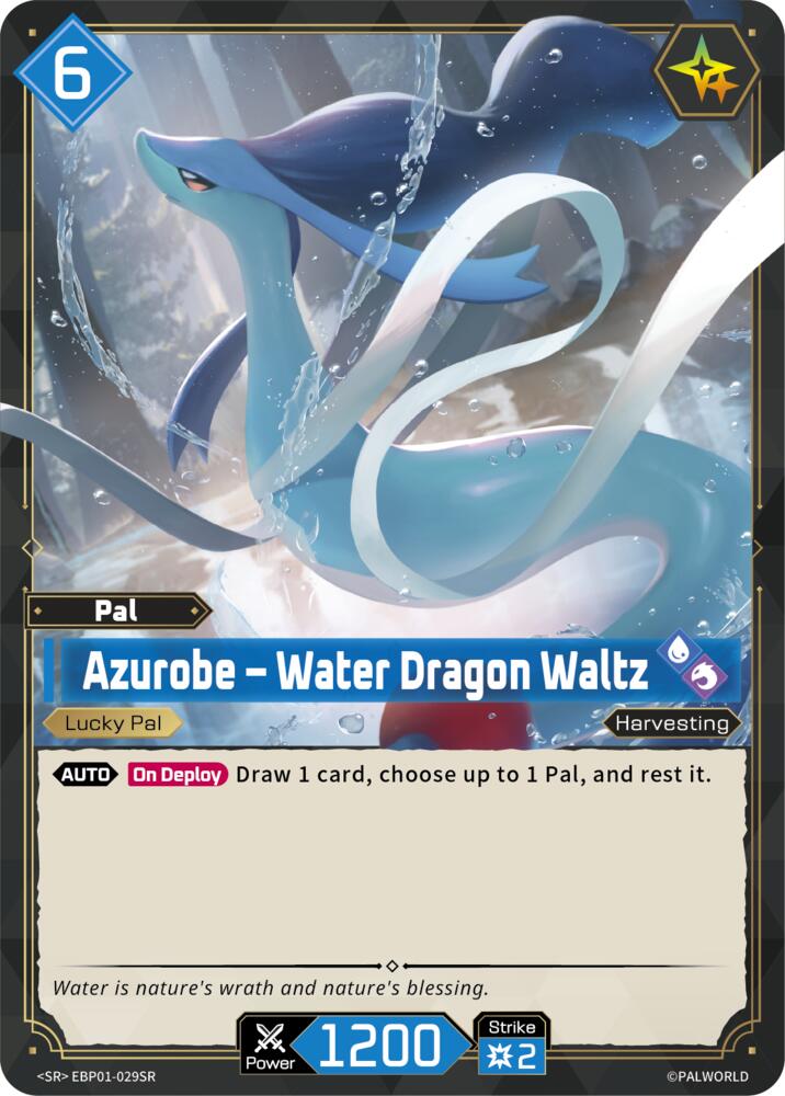 Azurobe - Water Dragon Waltz (BP01: Dawn of Palpagos) — Palworld card
