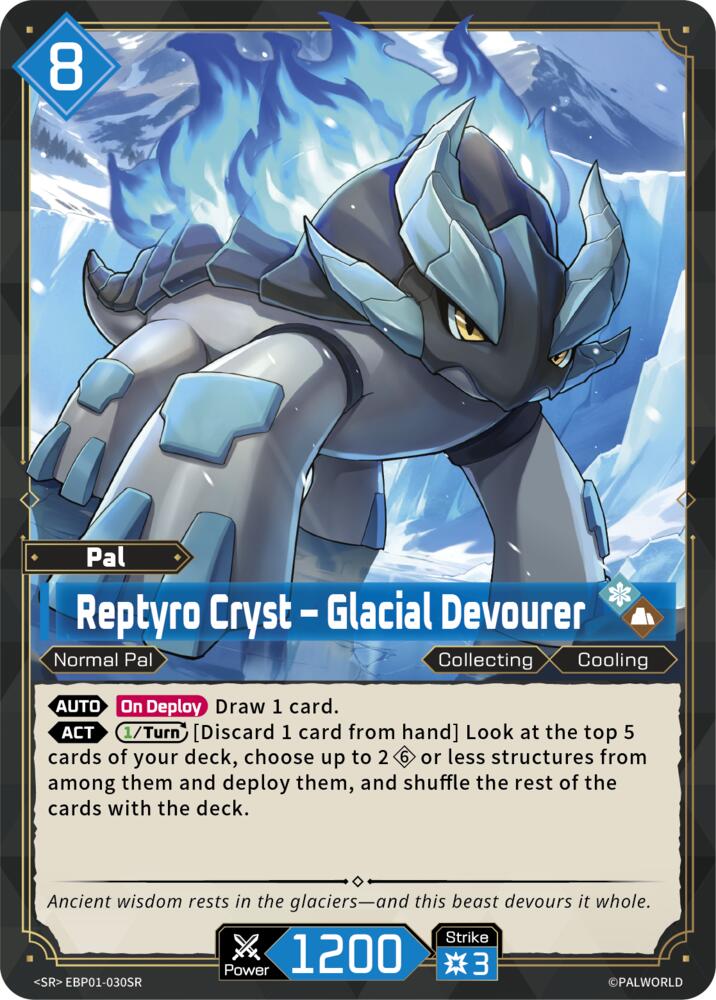 Reptyro Cryst - Glacial Devourer (BP01: Dawn of Palpagos) — Palworld card