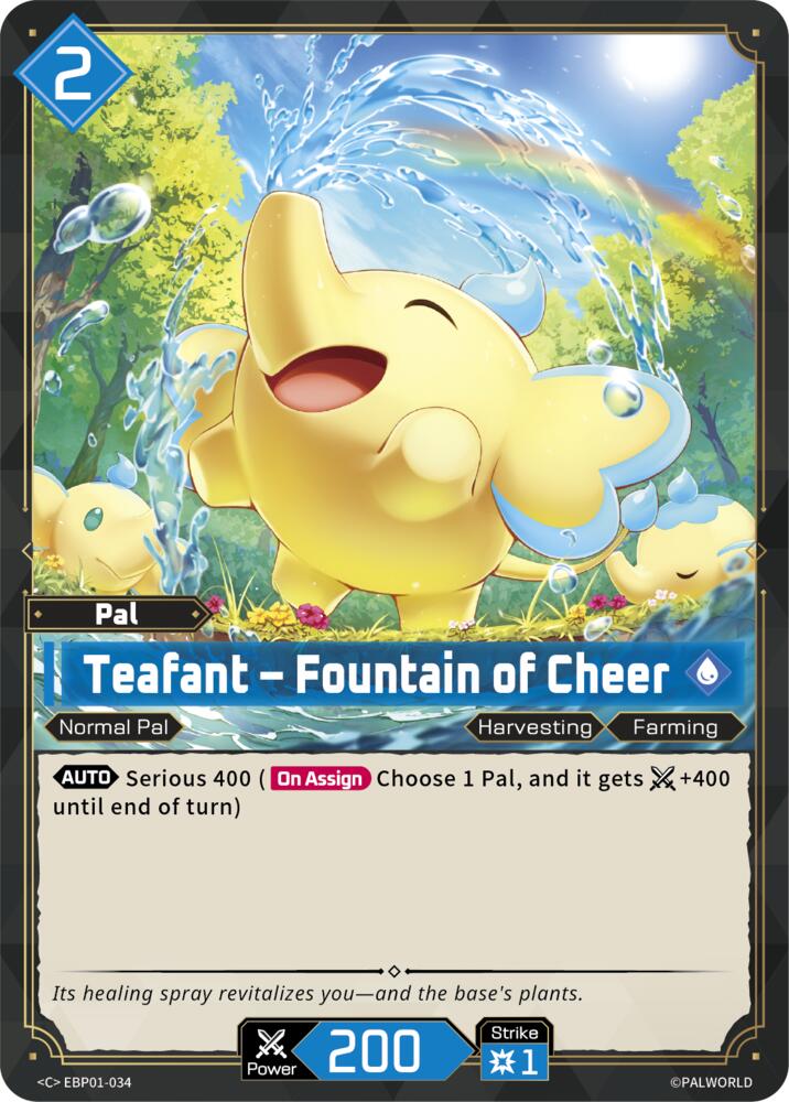 Teafant - Fountain of Cheer (BP01: Dawn of Palpagos) — Palworld card