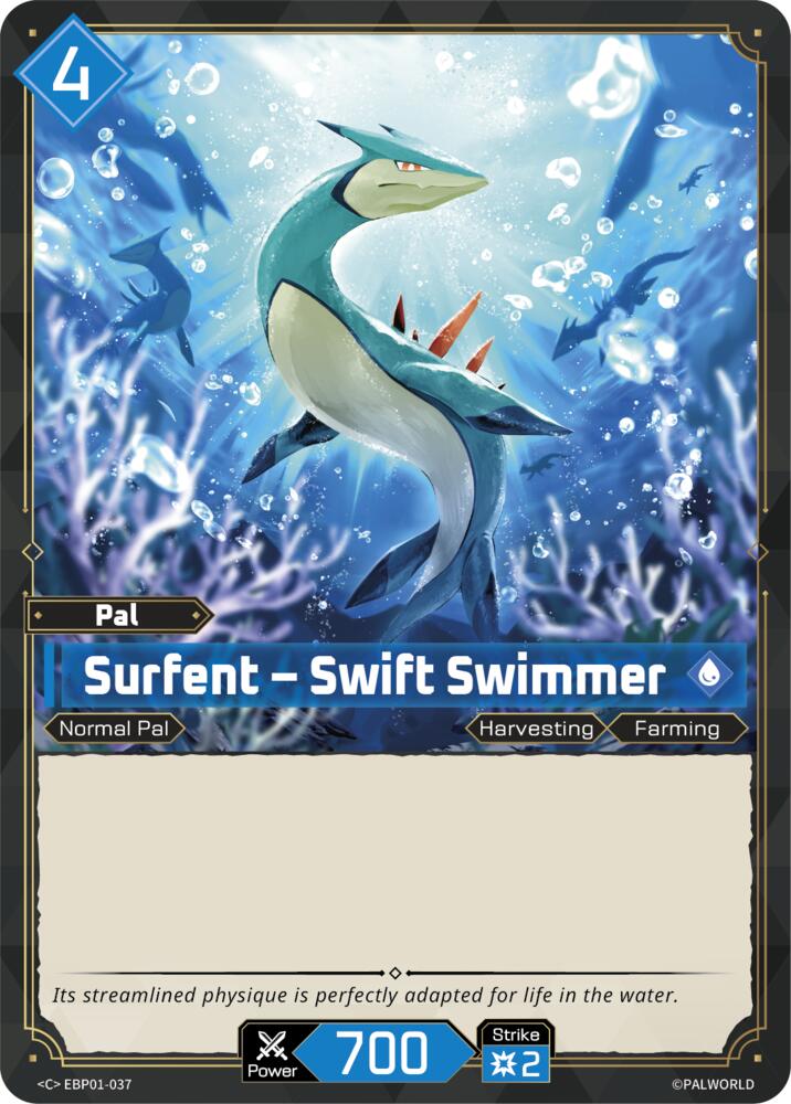 Surfent - Swift Swimmer (BP01: Dawn of Palpagos) — Palworld card