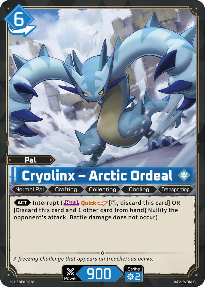Cryolinx - Arctic Ordeal (BP01: Dawn of Palpagos) — Palworld card