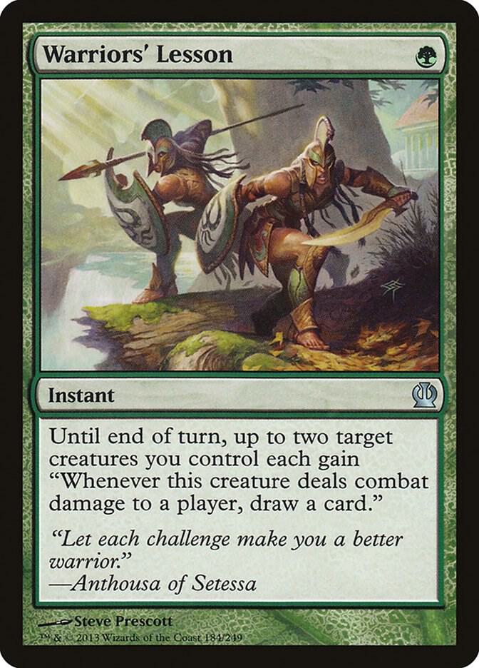 Warriors' Lesson - Theros - Magic: The Gathering - TCGplayer.com Warriors' Lesson - Theros - Magic: The Gathering - TCGplayer.com